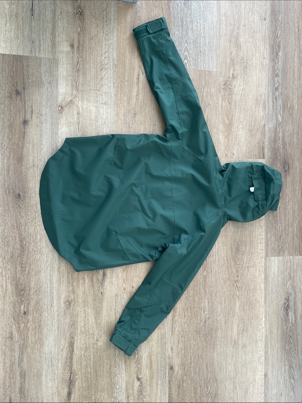 Quince Forest Green Hooded Raincoat - Picture 2 of 3